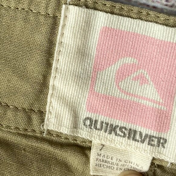 NWT Quicksilver Kakhi/Checkerboard Shorts Size 7 - Picture 4 of 6